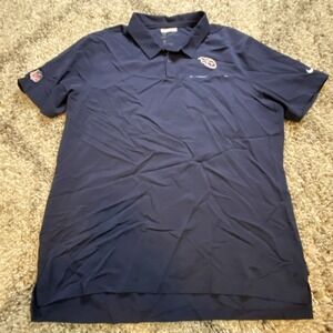 Team Issued Nike Tennessee Titans Blue Golf Polo Shirt Men's XL On Field Apparel